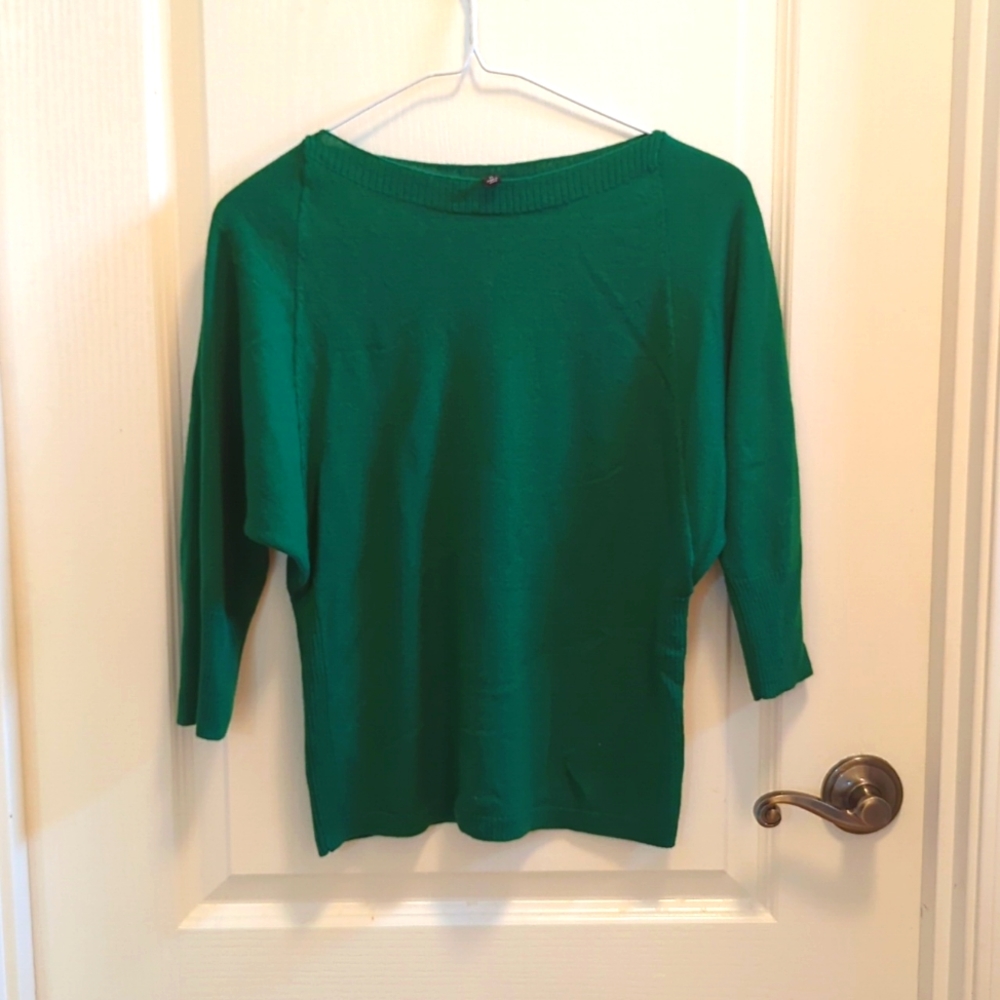 Green Scoop Neck Sweater
